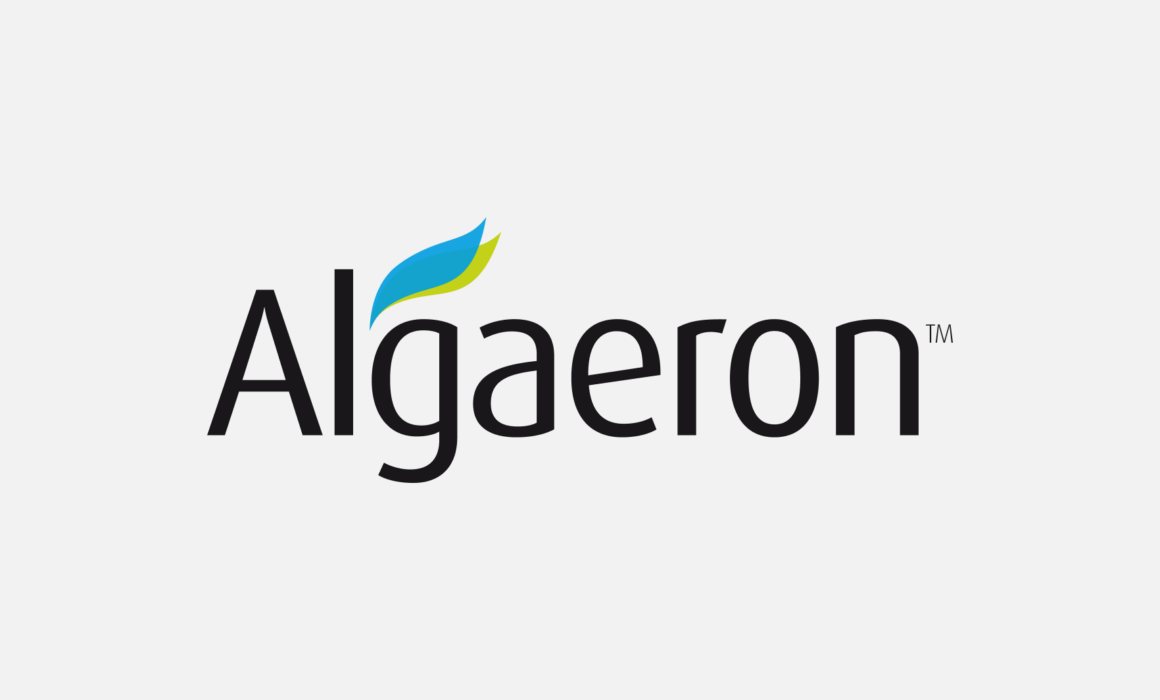 Algaeron Natural Seaweed Skincare logo, designed by Imago Visual, showcasing the essence of Ecklonia Maxima.