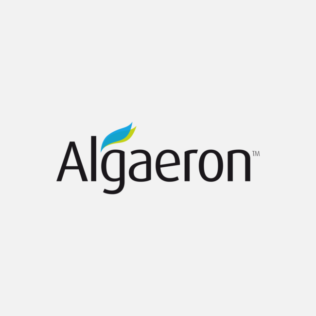 Algaeron Natural Seaweed Skincare logo, designed by Imago Visual, showcasing the essence of Ecklonia Maxima.