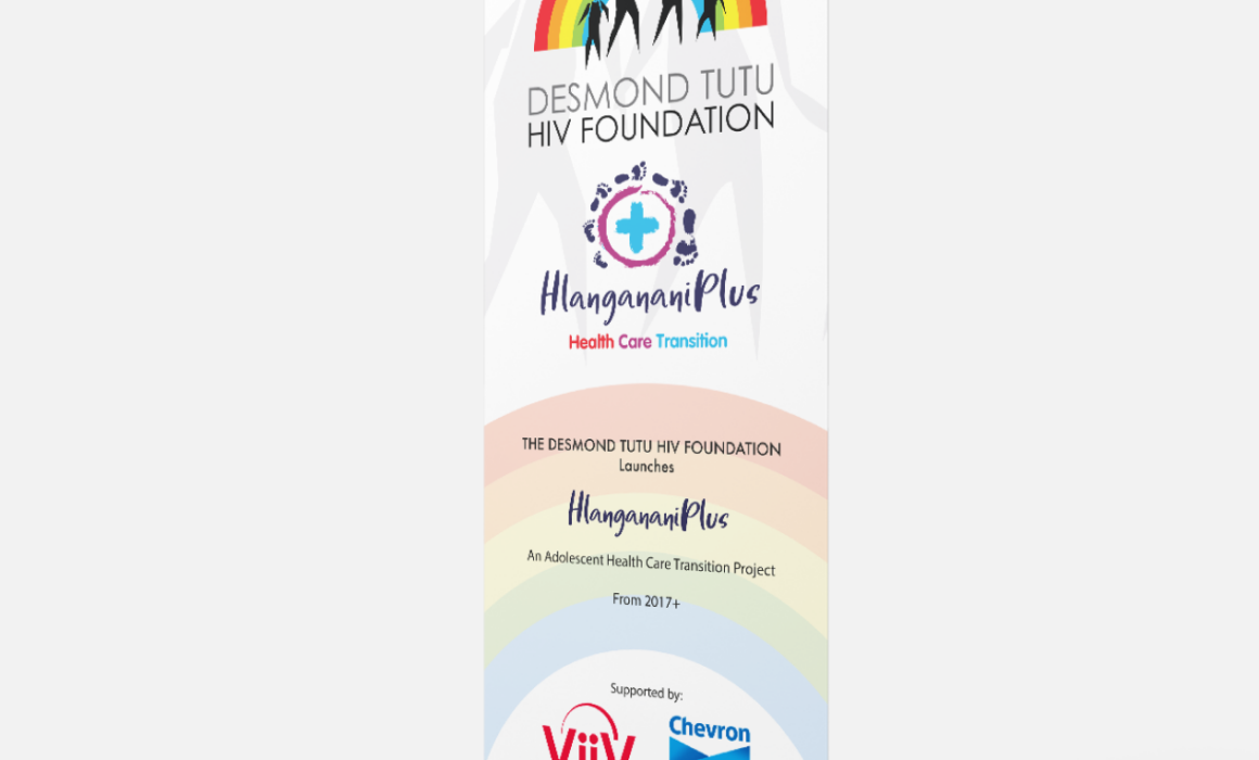 Roll-up banners designed by Imago Visual for the Desmond Tutu Health Foundation’s HlangananiPlus project.