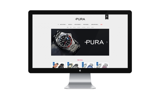 PURA luxury e-commerce interface