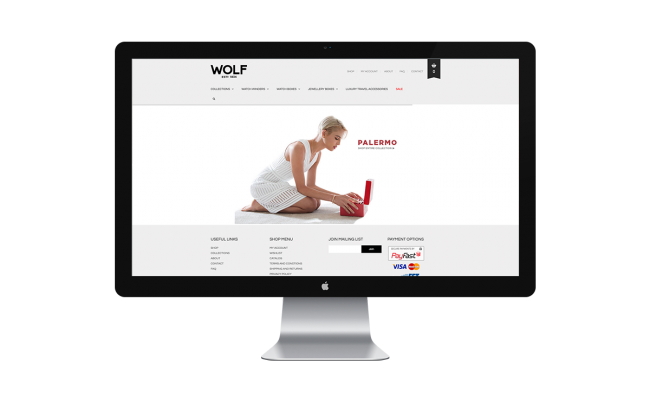 WOLF 1834 e-commerce design