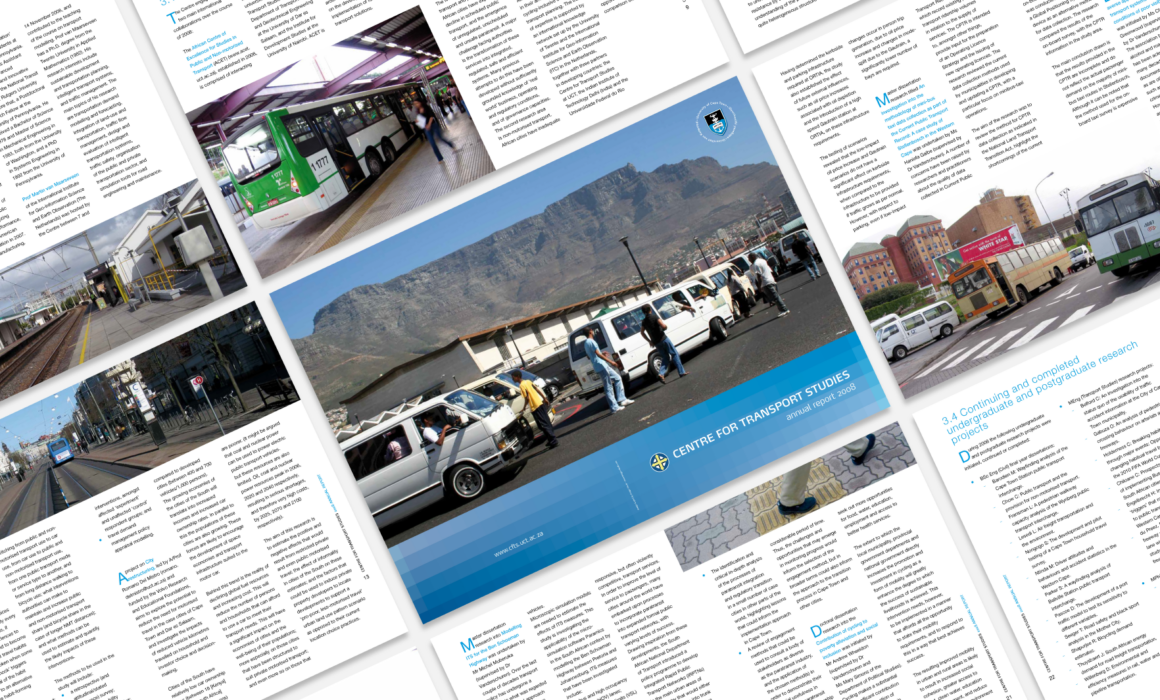 Page spreads of the CFTS Annual Report designed by Imago Visual, showcasing modern layout and graphics.