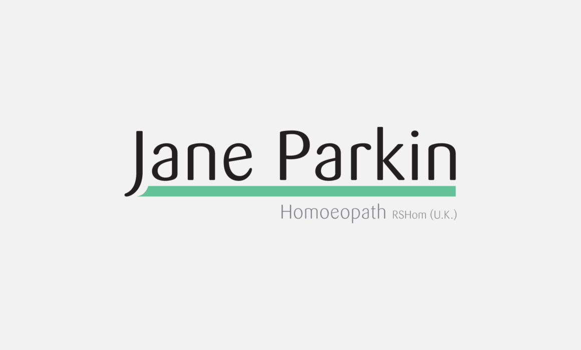 Jane Parkin Homoeopath logo featuring her name with a green underline, symbolising health and wellness.