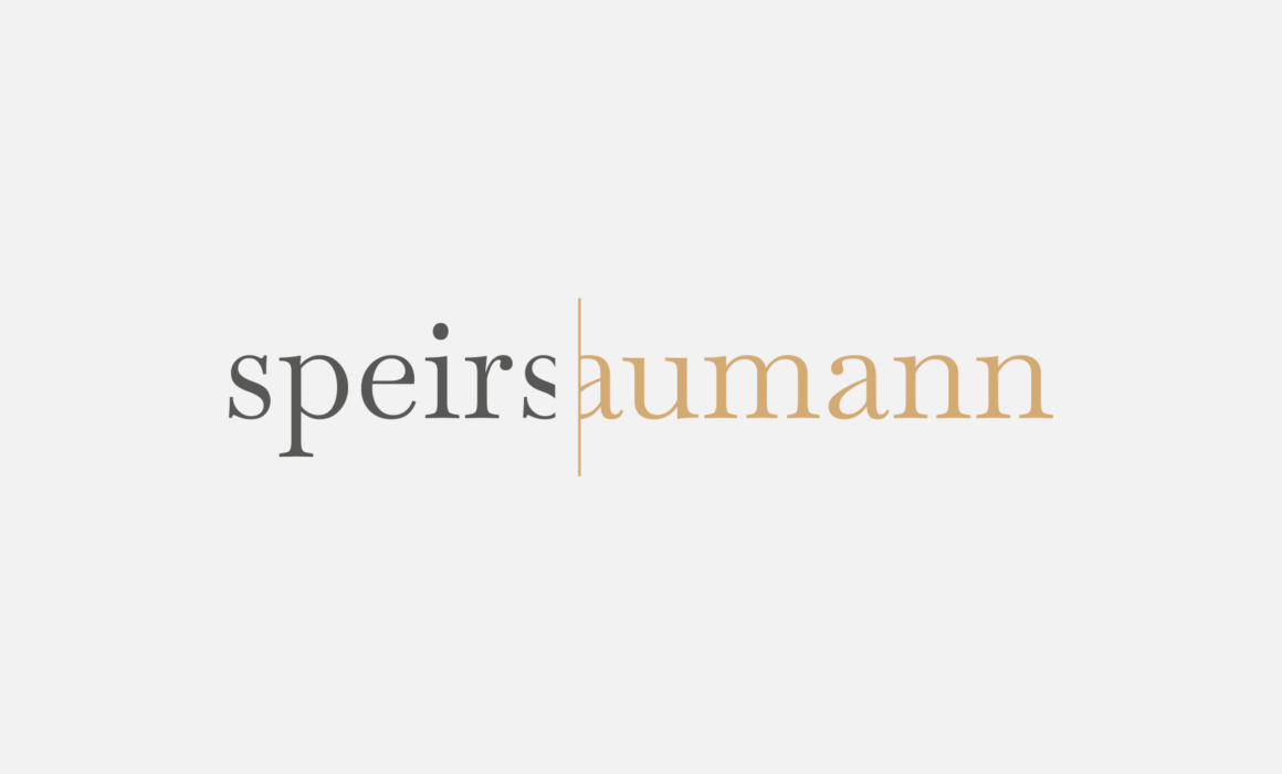 New logo of Speirs Aumann by Imago Visual, blending traditional elements with modern design to symbolise partnership growth.